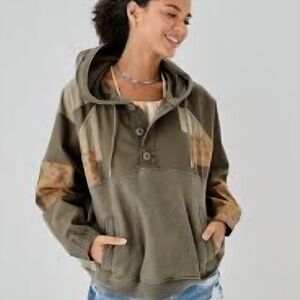 American Eagle Beach Baja Popover Hoodie Size-Small